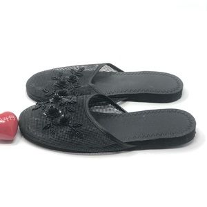 Sequin Flower Slippers